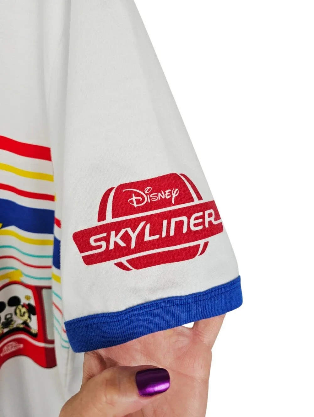 Walt Disney World Parks Skyliner Ringer T-Shirt Scenic Route Size XL